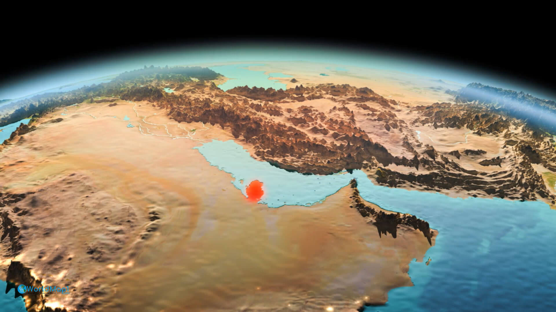 Qatar and Middle East Plate Map